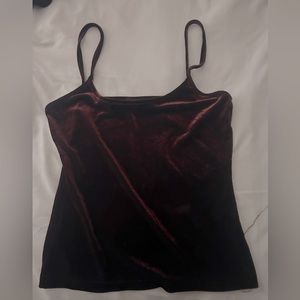 Express red velvet tank top